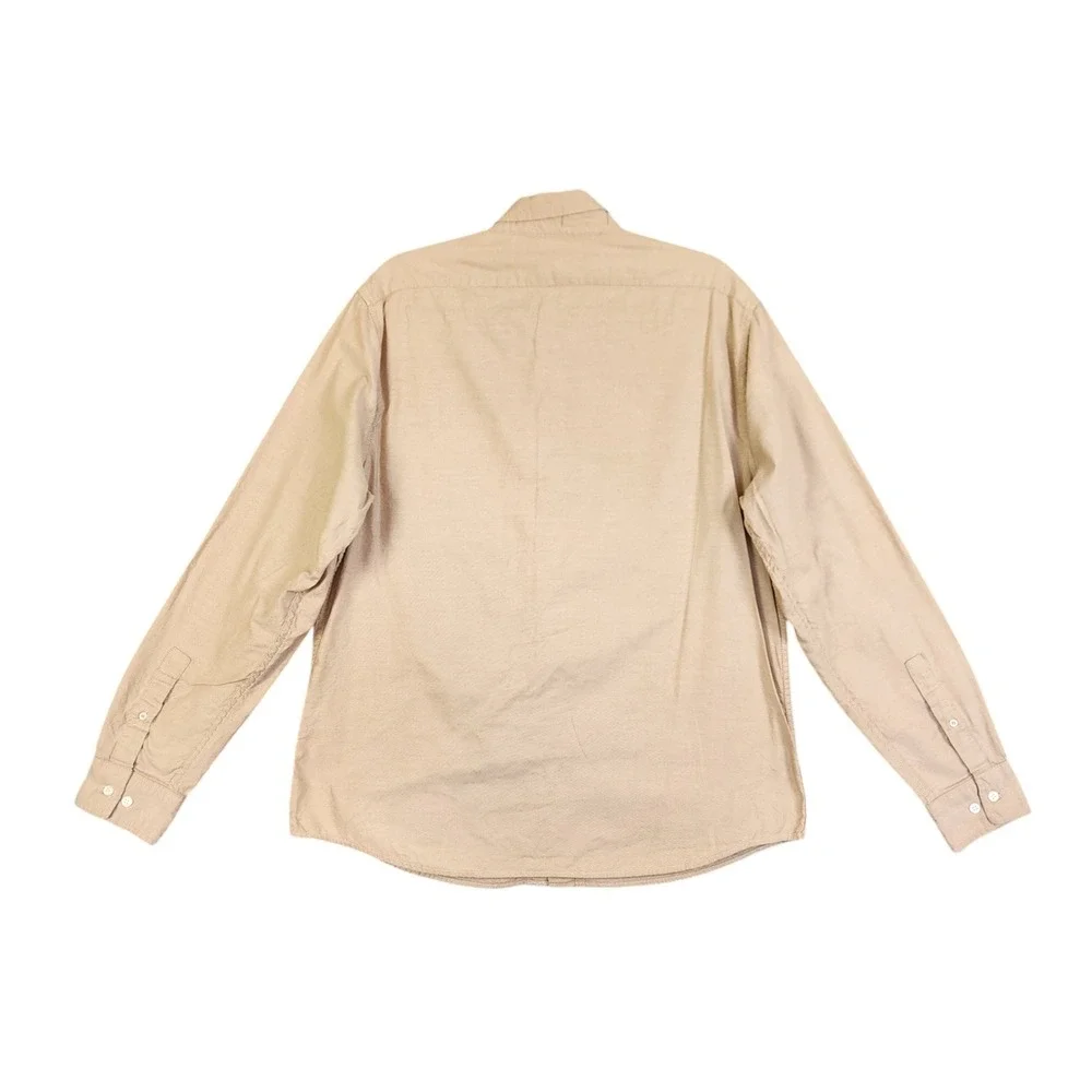 Banana Republic Factory Mens Oxford Slim Fit Button Down Shirt Size Large‎ Tan